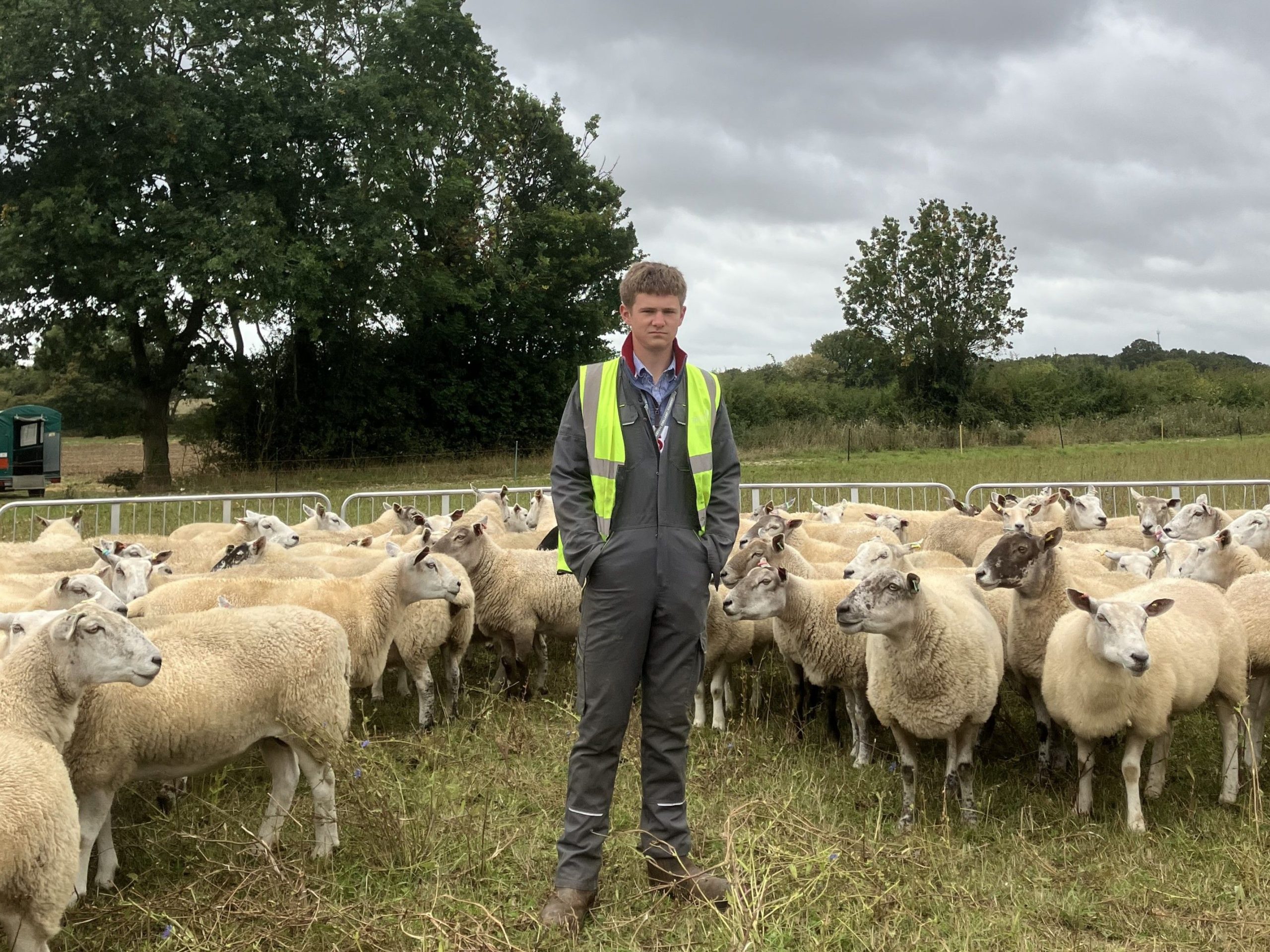Reuben crowter pictured on the farm at easton college resized